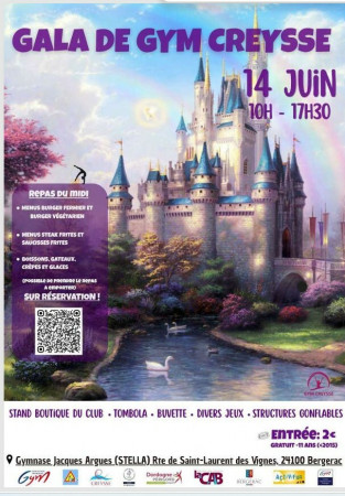 Bergerac : Gala 2026 Gym Creysse le dimanche 14 juin 2026