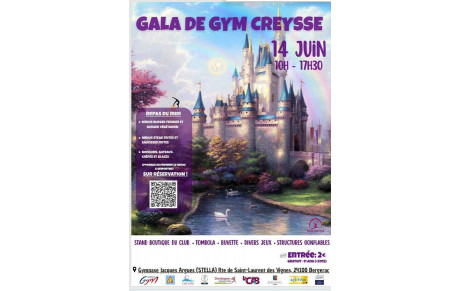 Bergerac : Gala 2026 Gym Creysse le dimanche 14 juin 2026
